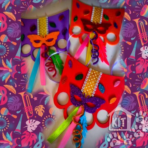 Gargantilha Carnaval EVA Máscaras - 10 unidades